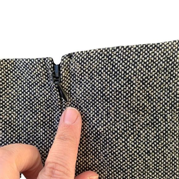 Vintage Tweed Crop Top Gold Lace Beaded Accent Skinny Straps Size 10 Gothic Emo - Picture 9 of 12